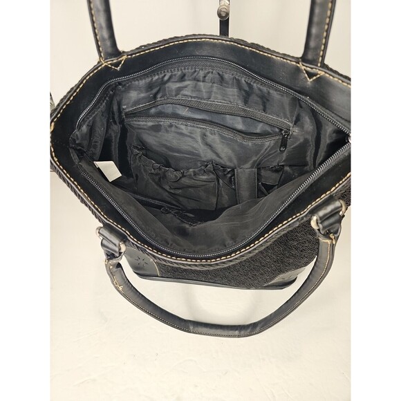 Retro Style Black Crochet Shoulder Bag With - Picture 7 of 11